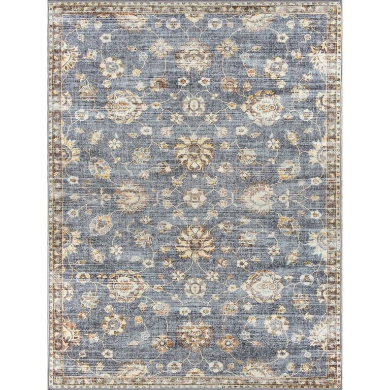 Mainstays Contabria Gray, Indoor Area Rug, 4'11" x 6'6" - Walmart.com | Walmart (US)