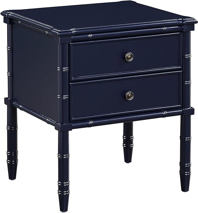 Ettington Carved Bamboo 2-Drawer Nightstand by Midnight Blue | Amazon (US)