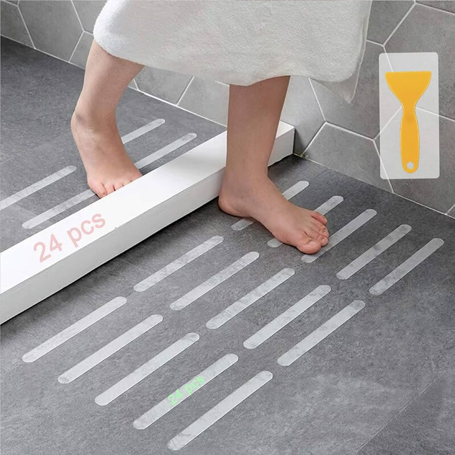 Anti-slip Strips, Safety Shower Treads Stickers - 24 Pics, Bathtub Non Slip Stickers, Anti Skid T... | Amazon (US)