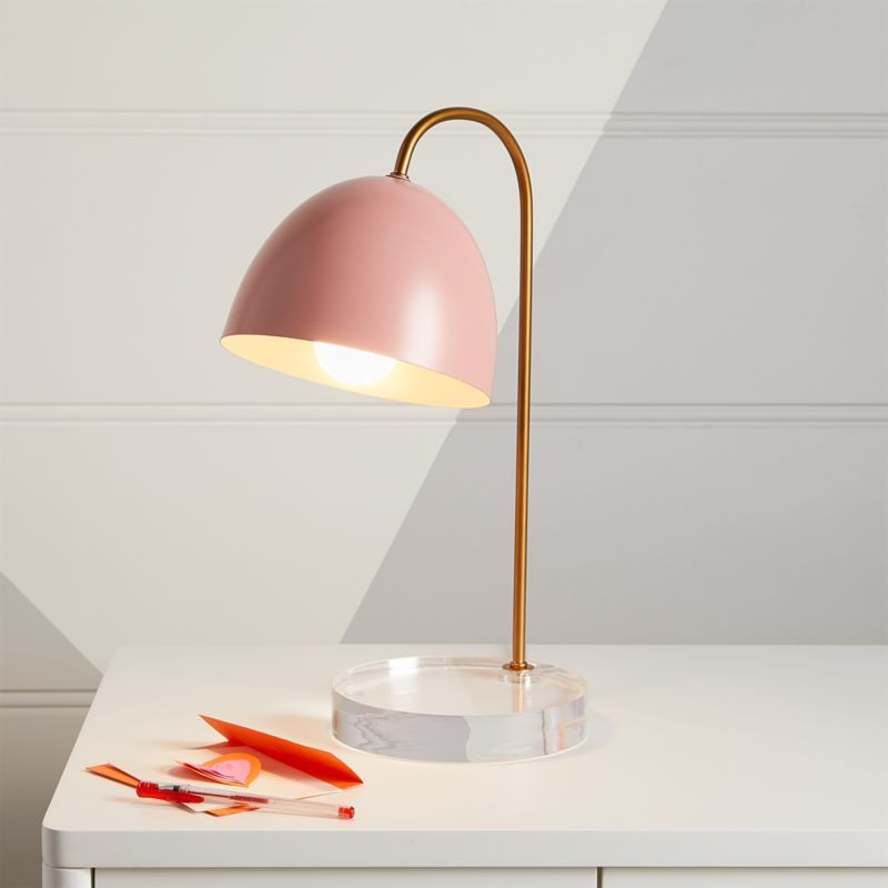 Glam Pink and Gold Kids Desk Lamp + Reviews | Crate & Kids | Crate & Barrel