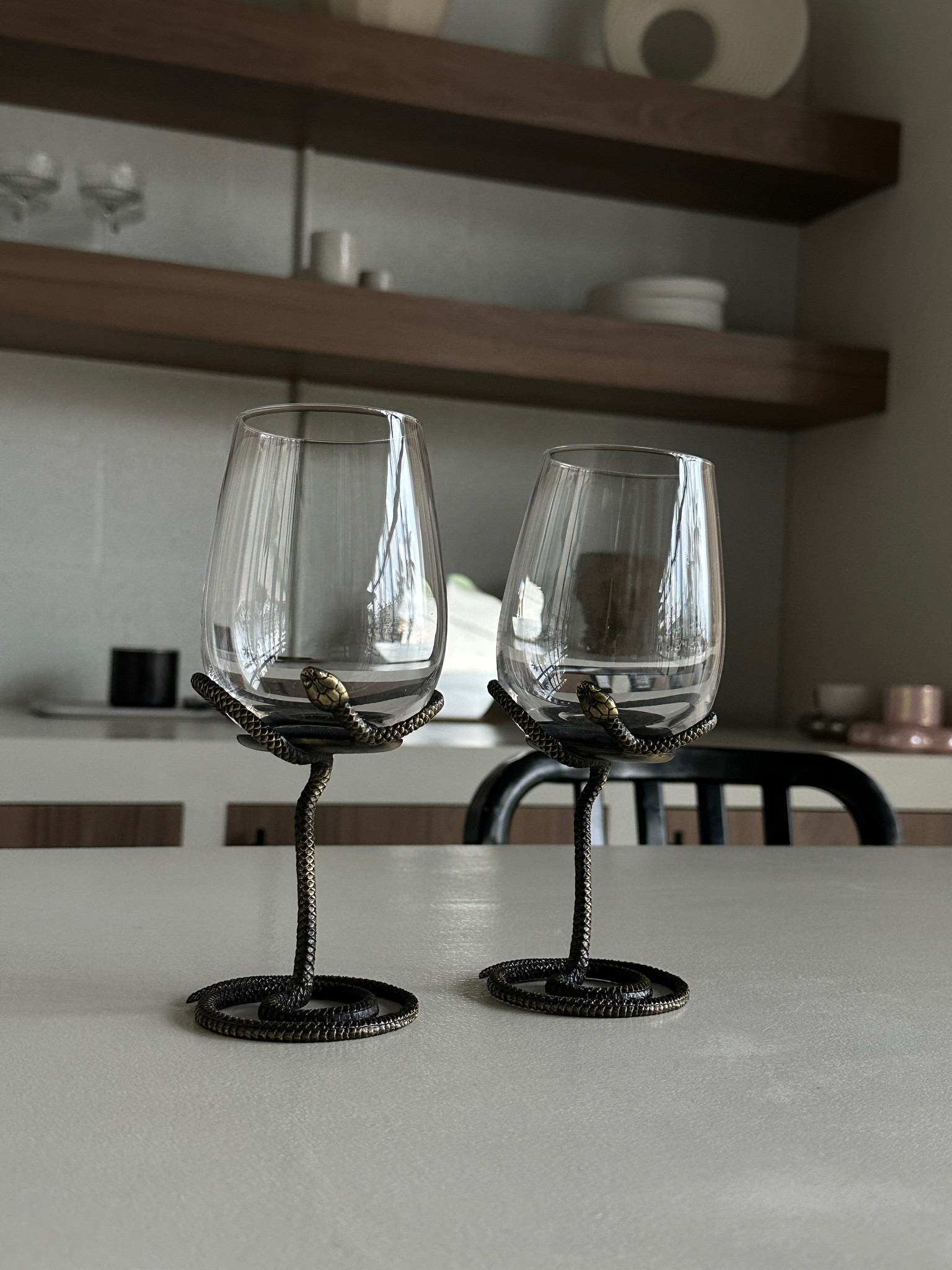 Snake wine glasses! 