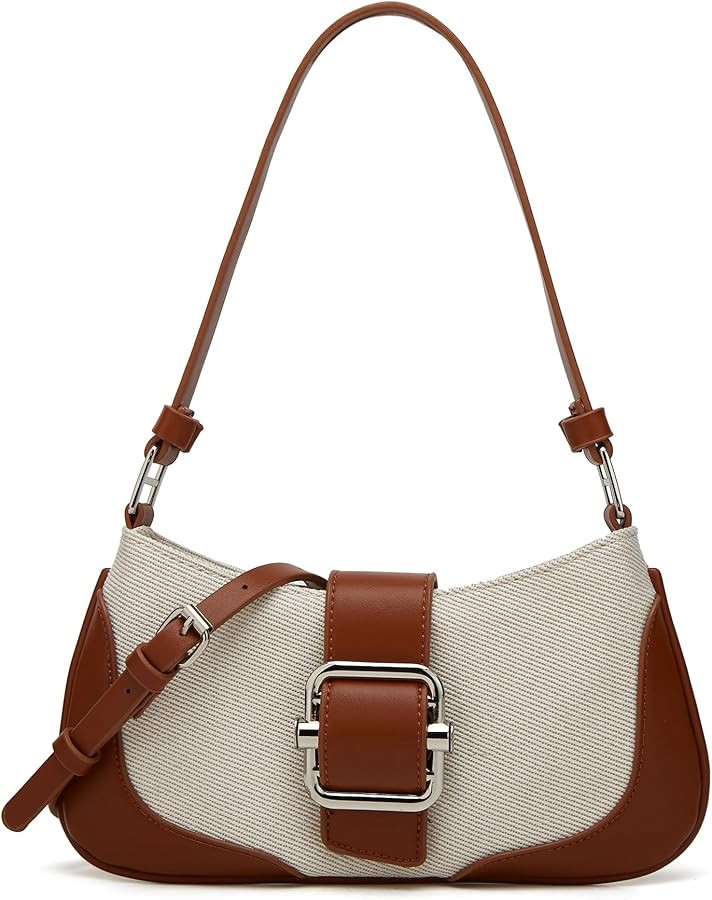 Crossbody Shoulder Bag for Women Chic Hobo Tote Handbag Mini Clutch Purse PU Leather Messenger Ba... | Amazon (US)