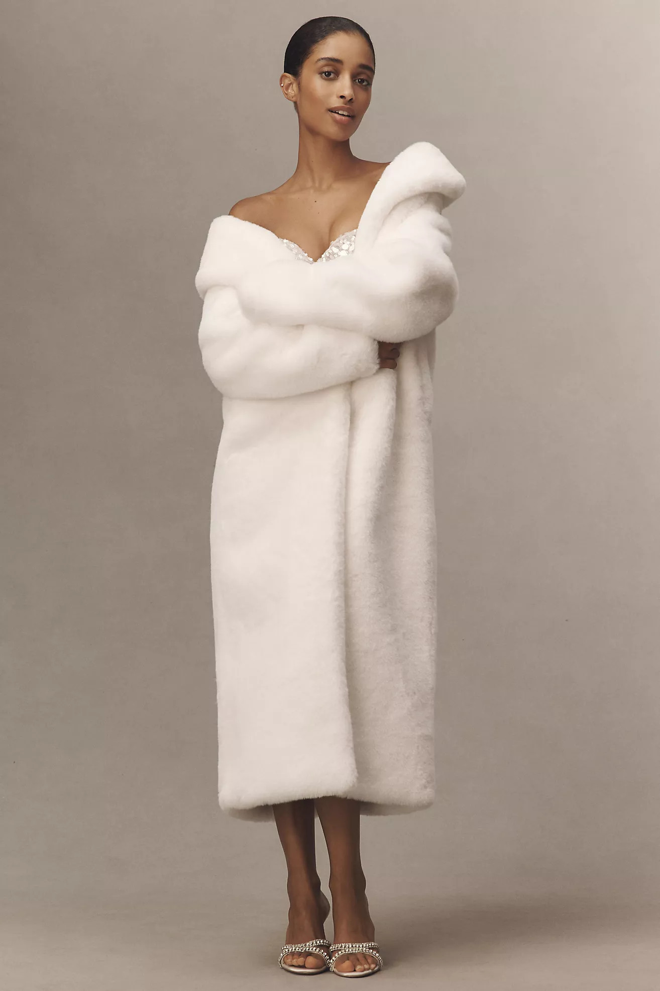 Elliatt Vivian Faux- Fur Long Coat | Anthropologie (US)