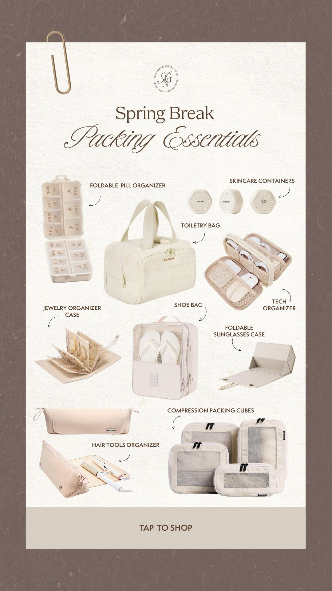 Amazon spring break packing essentials including compression packing cubes, travel toiletry bag, jewelry organizer, pill case, tech organizer, and travel storage accessories for organized vacation packing. ✈️

#amazontravelfinds #packingessentials #travelorganization #amazonmusthaves #springbreakpacking #amazonfinds #travelessentials #packingcubes 

 

#LTKTravel #LTKSaleAlert