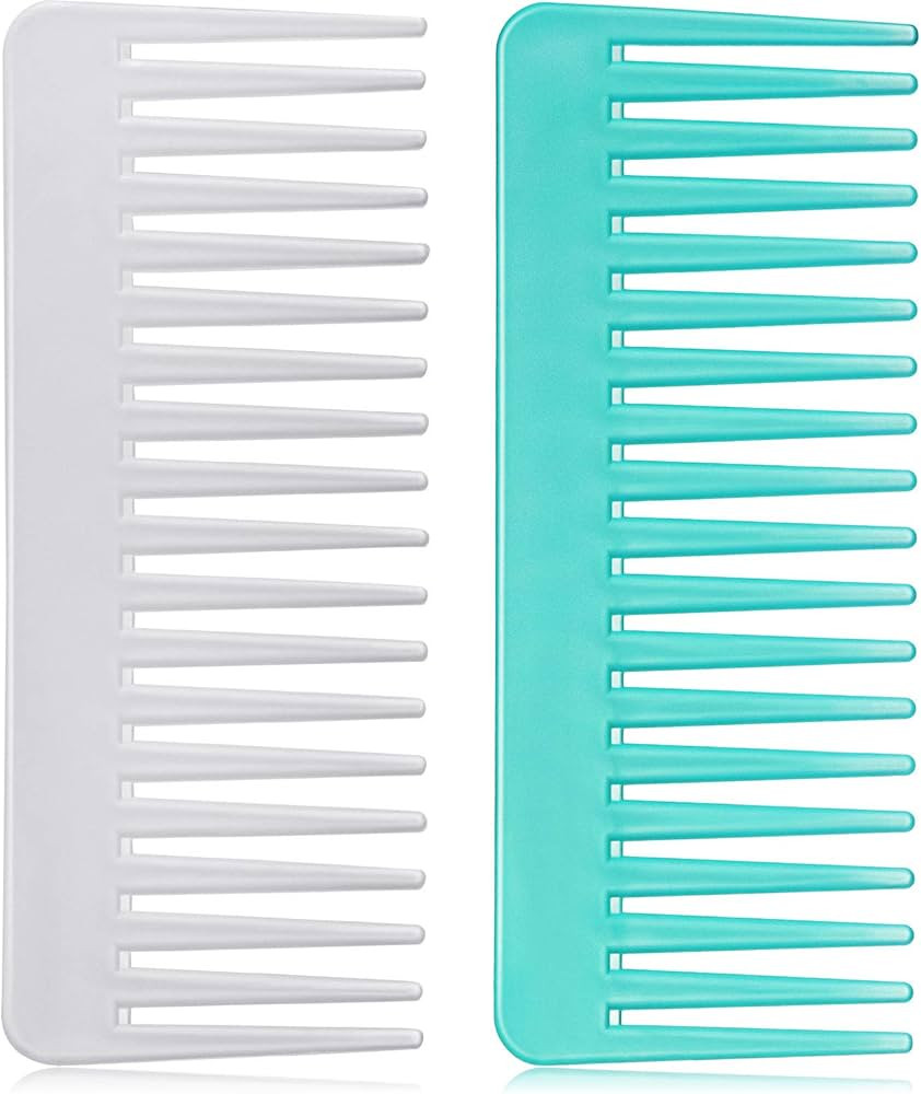Large Hair Detangling Comb, Wide Tooth for Curly, Wet Dry Hair, No Handle Comb Styling Shampoo Co... | Amazon (US)