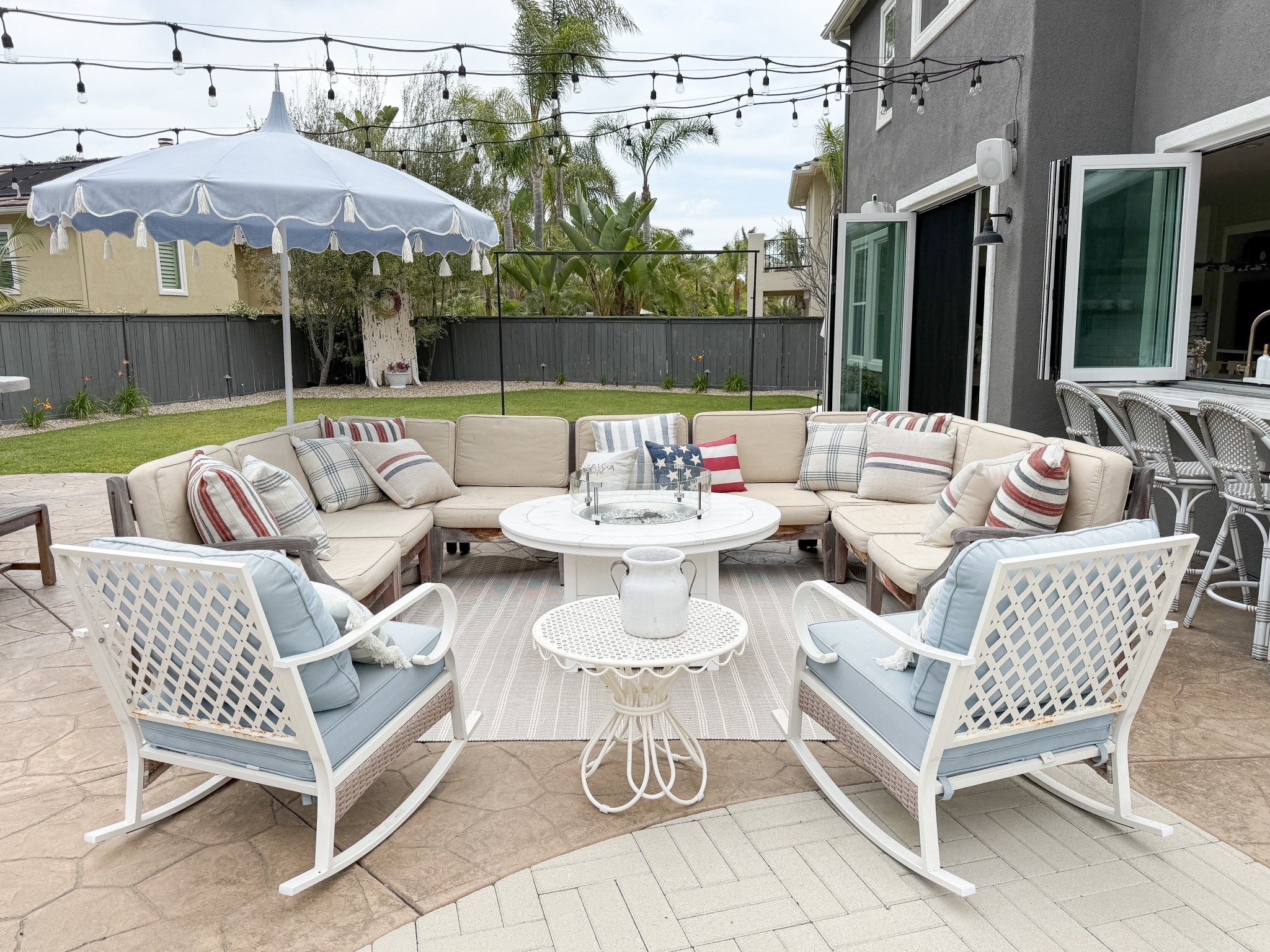 A welcoming backyard space ready for the 4th of July 😎🇺🇸. 

#LTKHome #LTKSummerEdit #LTKSeasonal