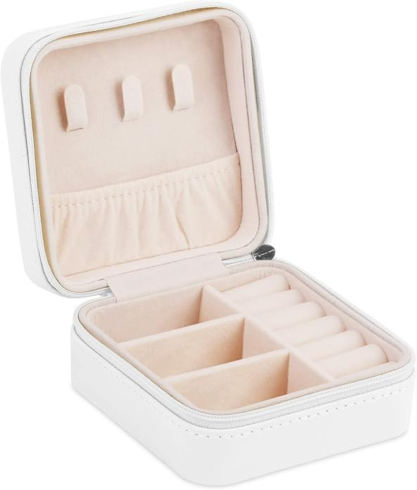 Large PU Leather Jewelry Box 2 Layers Combined Storage Case with Buckle | Amazon (US)