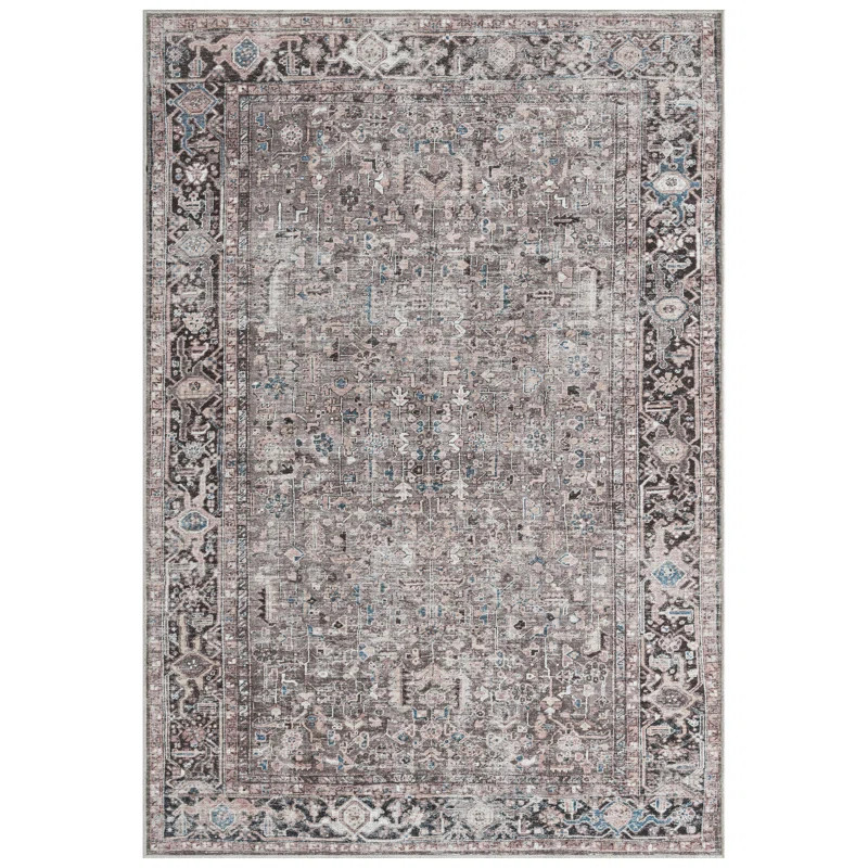 Albina Oriental Machine Washable Gray Area Rug | Wayfair North America