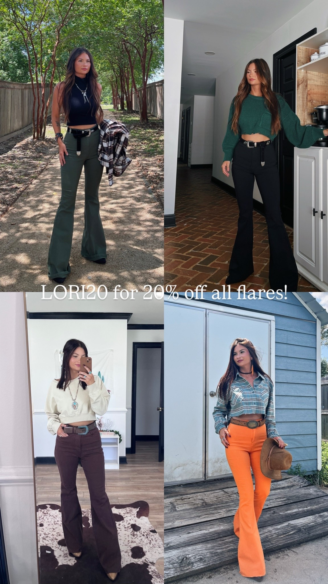 Use code LORI20 for 20% off all flares! Super stretchy, wearing small

#LTKootd #LTKSaleAlert #LTKSeasonal
