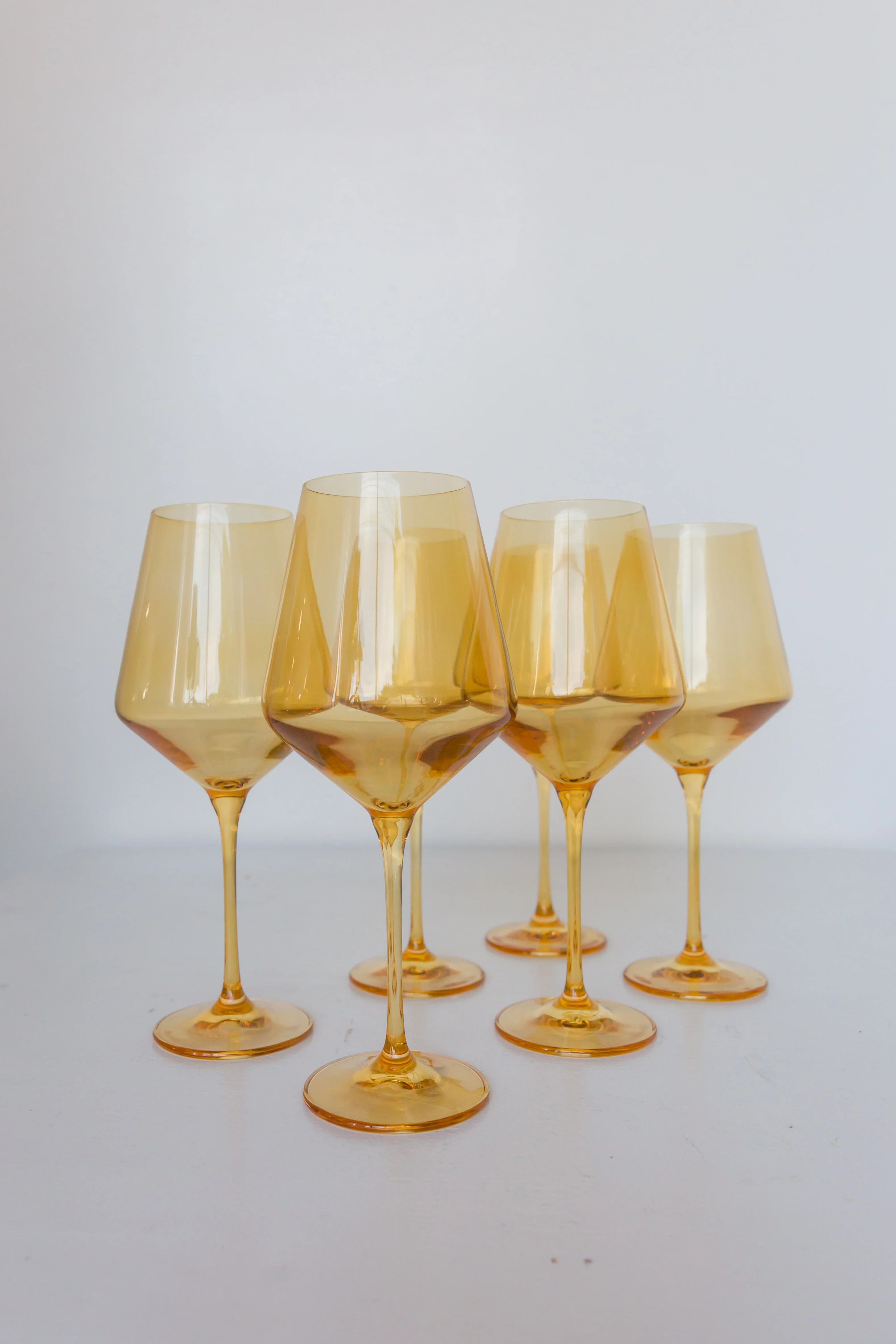 Estelle Colored Wine Stemware - Set of 6 {Yellow} | Estelle Colored Glass