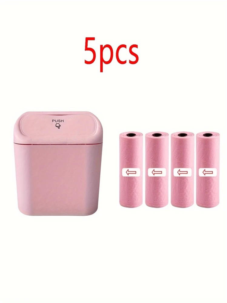 1pc Car Trash Can, Door Mounted Multi-Functional Storage Box, Front Seat Umbrella Holder, With 4 Rolls Trash Bags, Car Interior Accessories | SHEIN