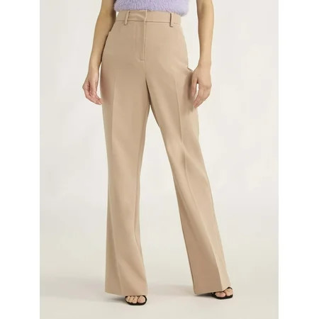 Scoop Women s and Women’s Plus Crepe High Rise Bootcut Suit Pants Sizes 0-28 | Walmart (US)