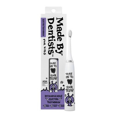 Made by Dentists Alien Kids' Rechargeable Electric Toothbrush with Timer 3 Brush Heads and Charger - White: 7.4 Inch Height, Soft Bristles | Target