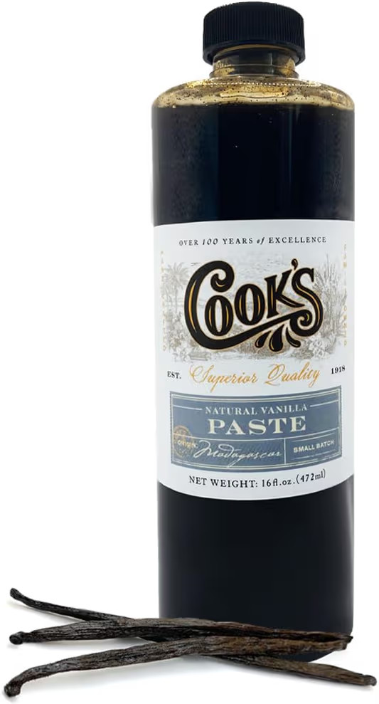 Cook's, Natural Vanilla Bean Paste, Gourmet Grade A Madagascar Premium Vanilla Made with Fresh Va... | Amazon (US)