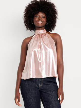 Satin Shine Halter Top | Old Navy (US)