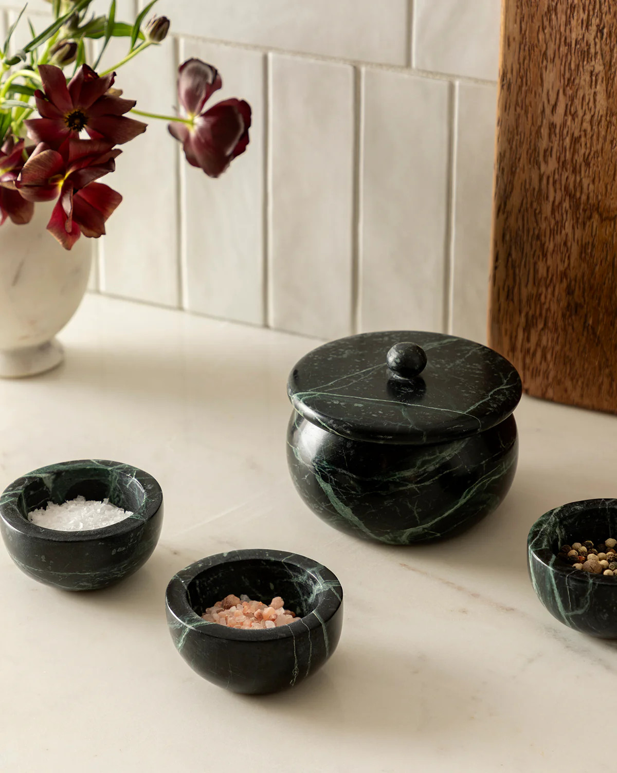 Laroche Marble Pinch Pots (Set of 3) | McGee & Co. (US)