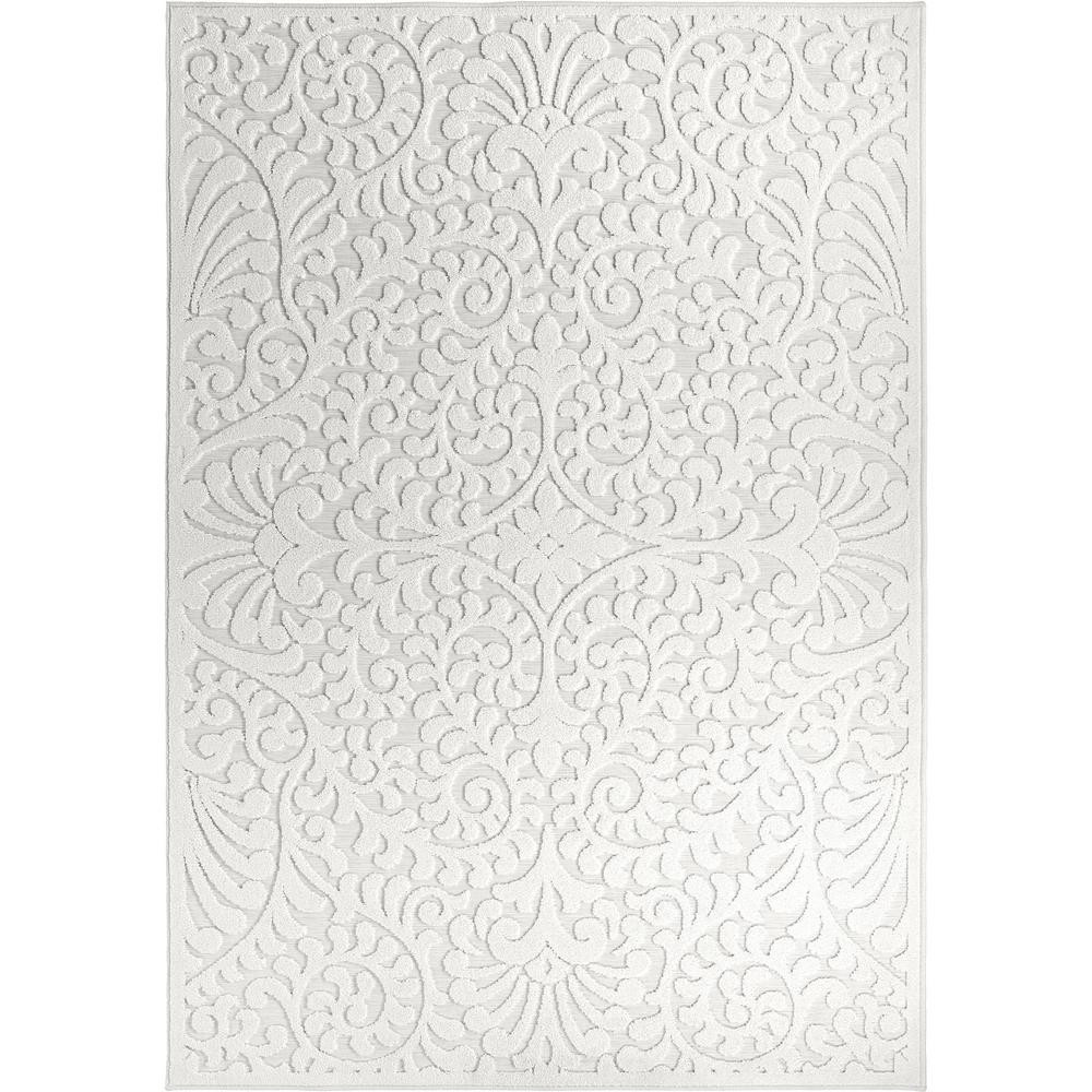 Orian Rugs Bluebonnets Off-White 9 ft. x 13 ft. Indoor/Outdoor Area Rug, Beige | The Home Depot