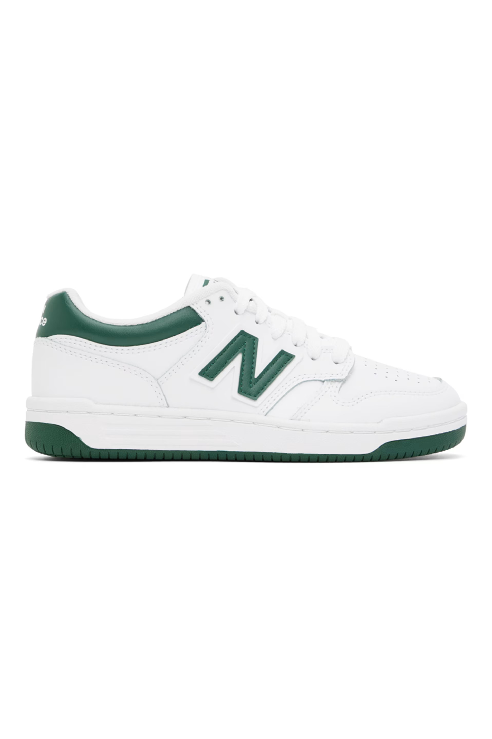 New Balance - White & Green 480 Sneakers | SSENSE