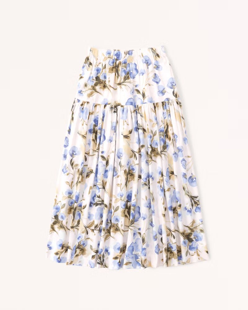 Poplin Midi Skirt | Abercrombie & Fitch (US)