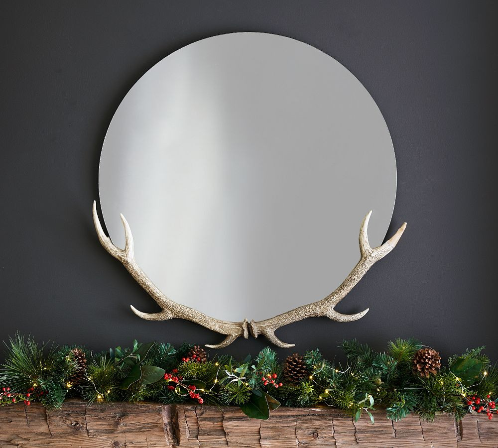Antler Round Wall Mirror | Pottery Barn (US)