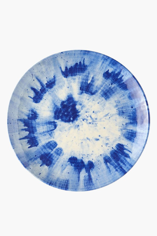 Indigo Splatter and Spin Melamine Dinner Plate | Tuckernuck