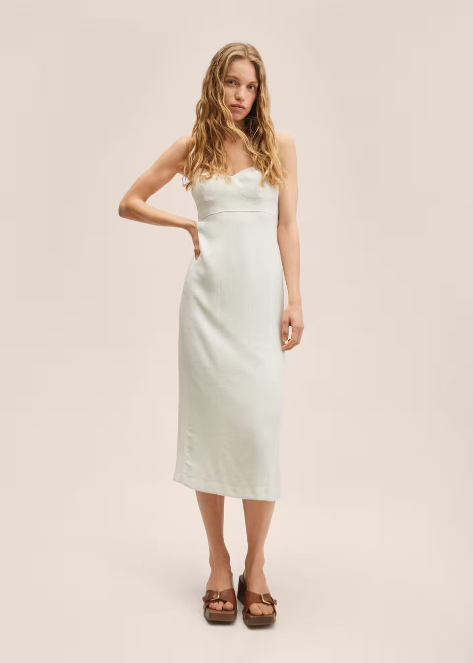 Textured flowy dress | MANGO (US)