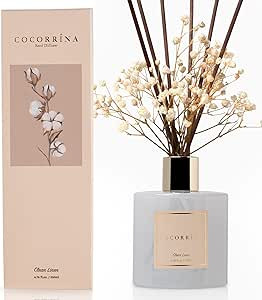 Cocorrína Reed Diffuser Set, 6.7 oz Clean Linen Scented Diffuser with Sticks Home Fragrance Esse... | Amazon (US)
