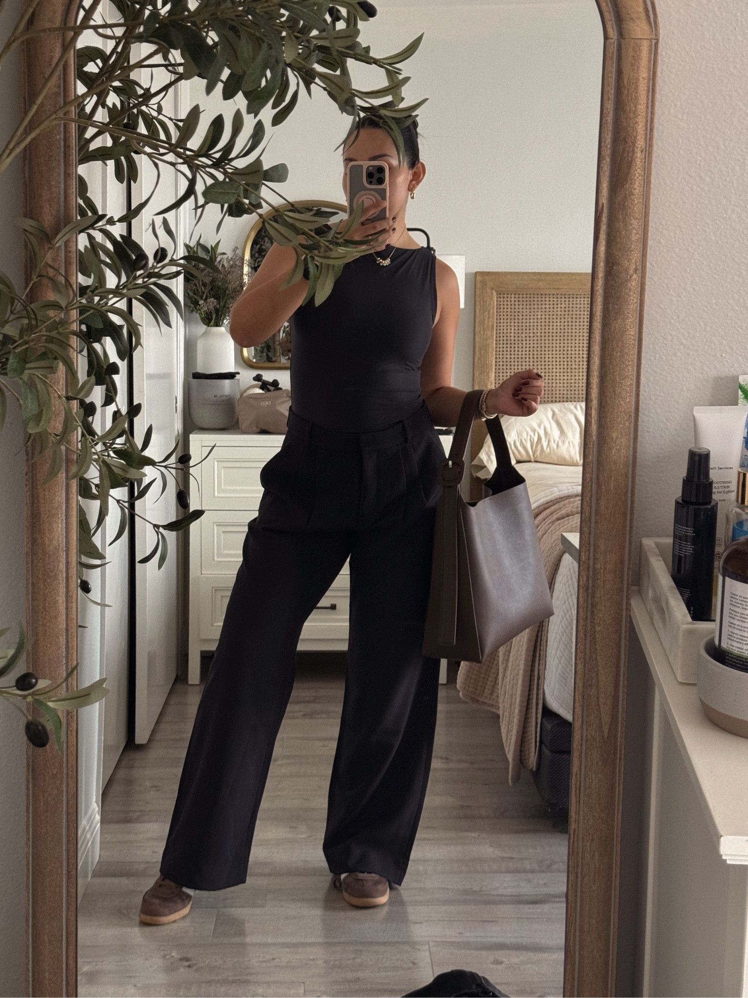 Work meetings fit 🤎 love this bag sooo much! Has an extra middle compartment and it’s so spacious! 

#LTKSaleAlert #LTKShoeCrush #LTKWorkwear