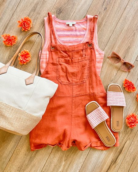 Overalls. Shortalls. Casual outfit. Casual summer outfit. Casual spring outfit. 

#LTKSeasonal #LTKFind #LTKsalealert