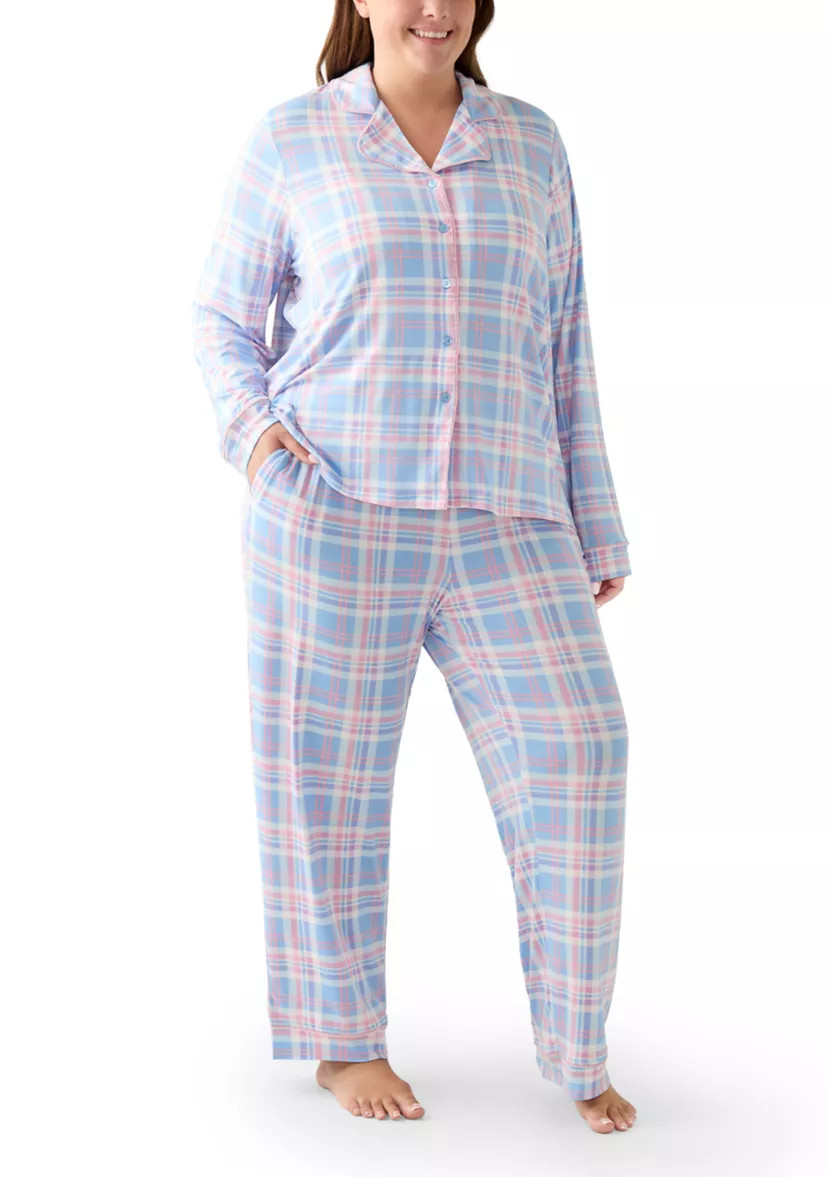 Kim Rogers®Plus Size Long Sleeve Pajama Set | Belk