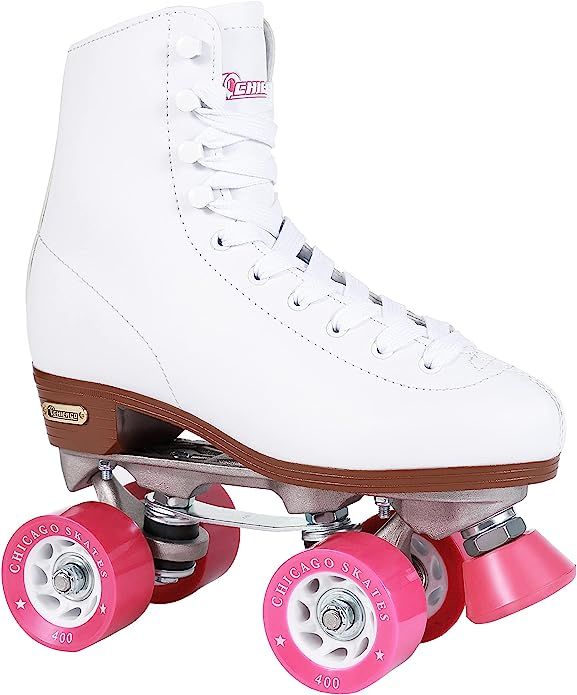 CHICAGO Women's and Girl's Classic Roller Skates - Premium White Quad Rink Skates | Amazon (US)