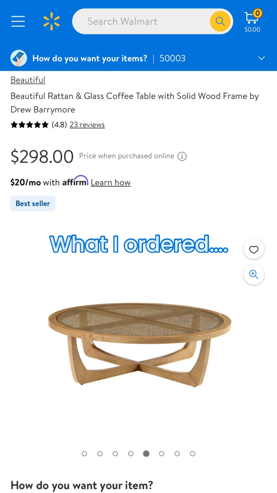 This coffee table from Walmart is large, great quality, and even more beautiful in person!  The kids used to play games on the kitchen table but now this coffee table gets way more use for puzzles, games, drawing, and coloring.  Modern home - living room - modern coastal - organic modern - rattan table #LTKhome

#LTKVideo