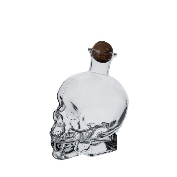 Way To Celebrate Halloween Glass Skull Whiskey Decanter - Walmart.com | Walmart (US)