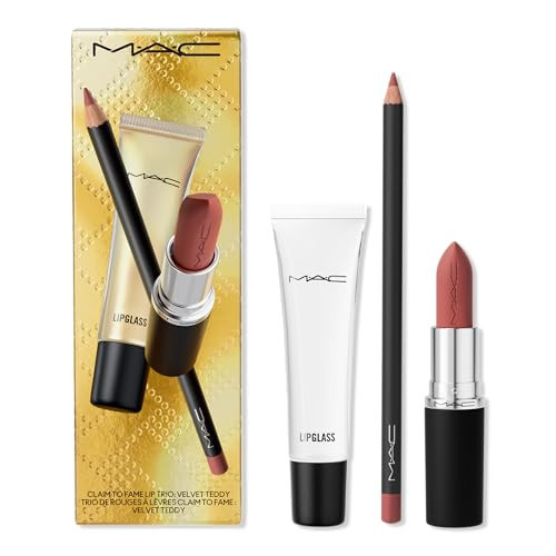 MAC Claim To Fame Lip Trio, Velvet Teddy, 3 Piece Set | Amazon (US)
