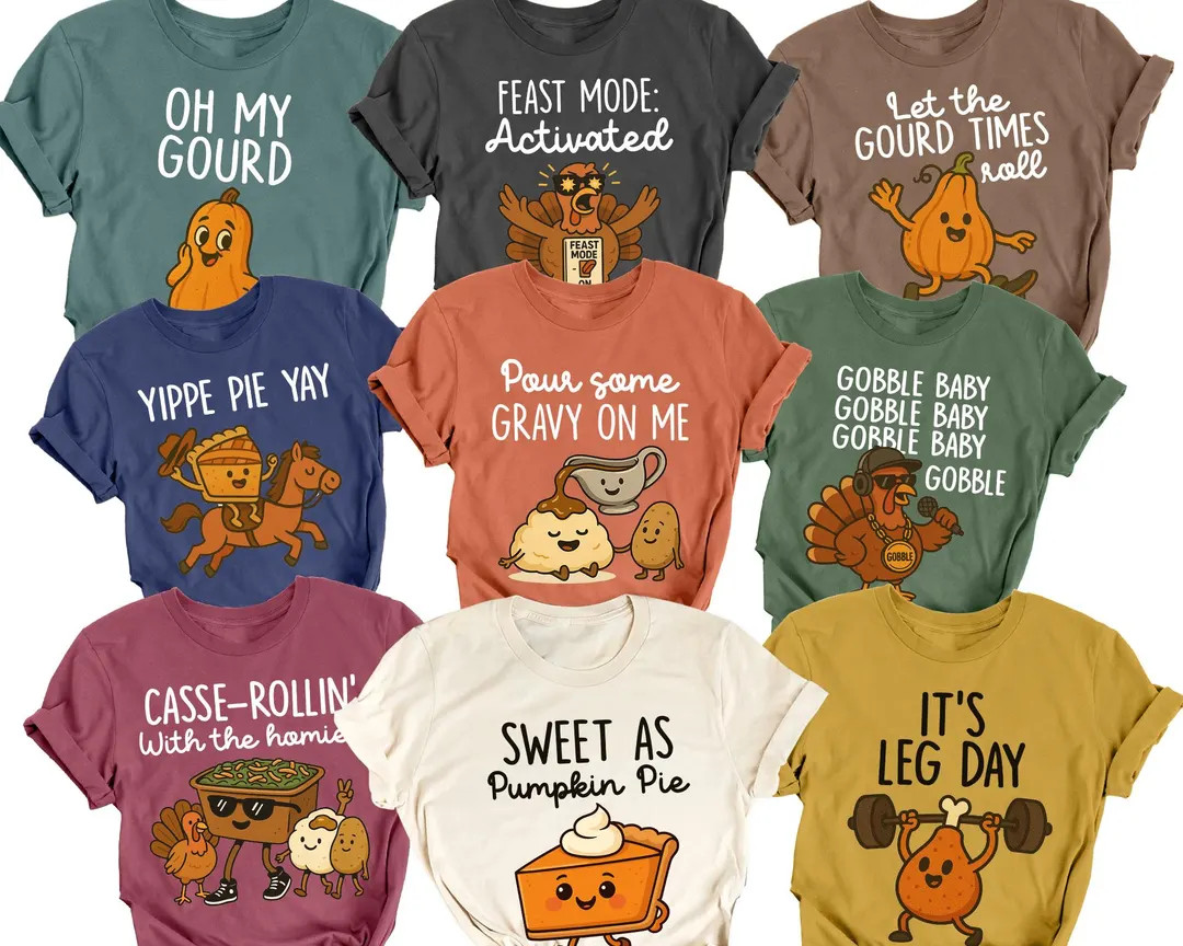 Family Thanksgiving Cotton Shirt: Funny Matching Turkey Day, Friendsgiving Group Tees for Thanksg... | Etsy (US)