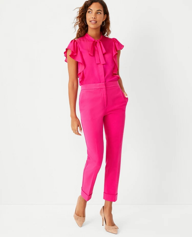 The Petite High Waist Ankle Pant | Ann Taylor (US)