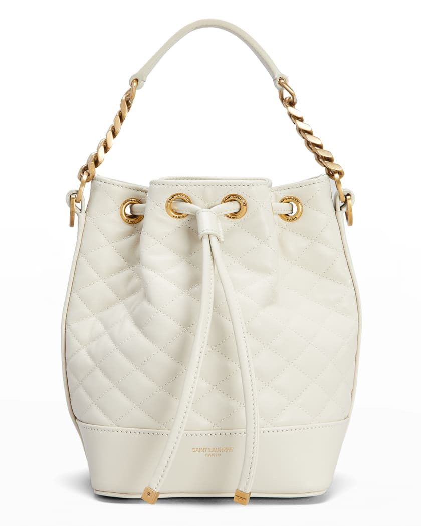 Saint Laurent Emmanuelle Small Quilted Lambskin Bucket Bag | Neiman Marcus