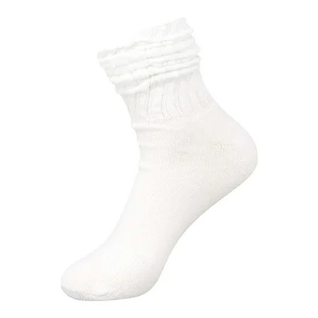 American Made Lightweight Comfy Slouch Socks Socks for women Moisture-wicking socks Comfy cotton slouch socks Cotton blend slouch socks White Color Size 9-11 12 Pair Bulk Pack Made in the USA | Walmart (US)