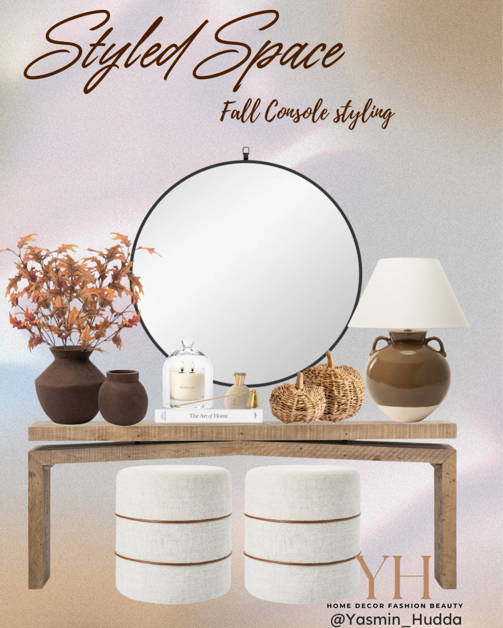 Fall console styling inspiration

Studio McGee 
McGee & co console table
McGee & co New fall collection
Vase
Lamp
Fall stems
Rattan Pumpkins
Home decor
Fall styling inspiration
Styled space 
Target home 

#LTKHome #LTKSeasonal #LTKStyleTip