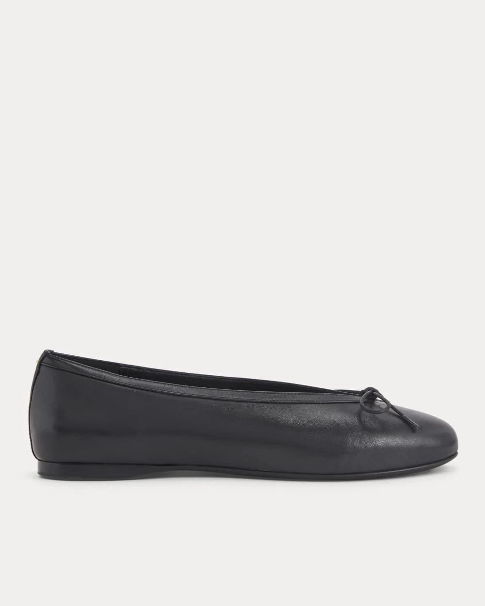 Everlane Made in Italy Ballet Flat In Black Leather, Size 8 | Everlane