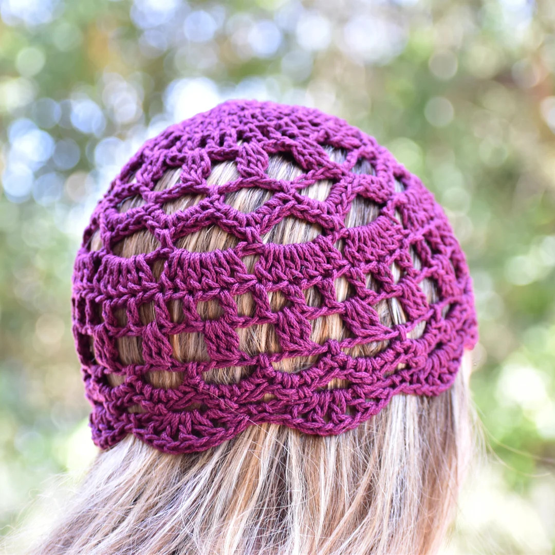 Summer Lace Skull Cap | Fitted Crochet Beanie | Summer Hat | 100% Cotton Vintage Lace Design Scal... | Etsy (US)