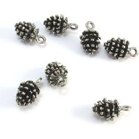 Pinecone Charms, Four | 4 Double Sided Antique Silver Pine Cone Jewelry Supplies, Made in Usa, Item 985M | Etsy (US)