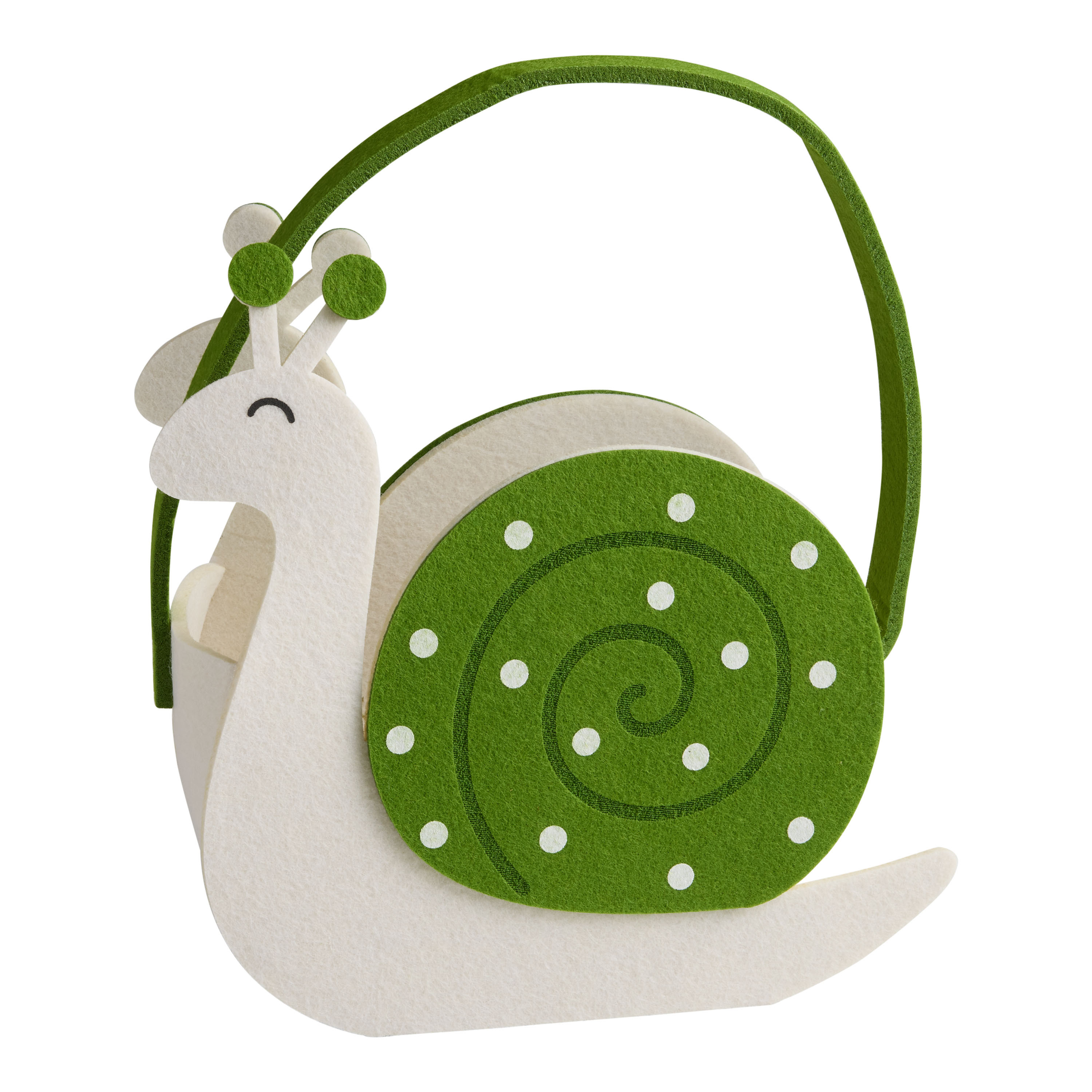 Green and Gray Felt Snail Easter Basket | World Market