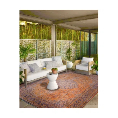 Washable Traditional Themed Light Orange Decorative Area Rug | Wayfair North America