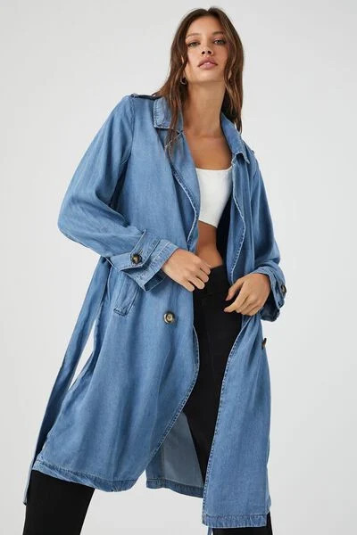 Belted Denim Trench Coat | Forever 21 | Forever 21 (US)
