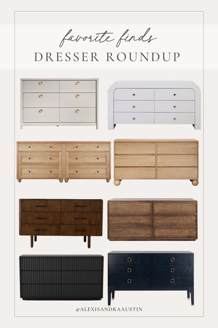 Dresser roundup with some favorite finds in a variety of styles. Perfect for any spring bedroom refresh

Home finds, dresser favorites, neutral furniture, spring refresh, furniture favorites, aesthetic home, found it on Amazon, Wayfair, AllModern, Joss and Main, Ashley furniture, shop the look!