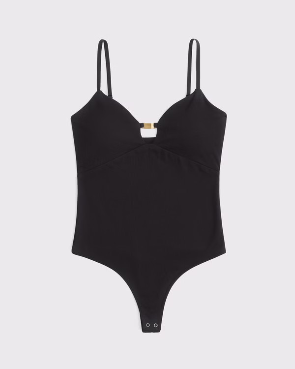 Bra-Free Hardware Cutout Bodysuit | Abercrombie & Fitch (US)