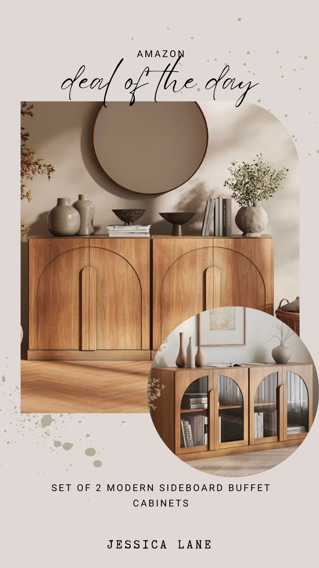 Elevate your dining or living area with this set of two modern sideboard buffet cabinets. The unique arched design offers a sophisticated way to organize your home essentials.#homestyling #buffetcalbinet #amazonfurniture #interiordecor

#LTKSaleAlert #LTKHome