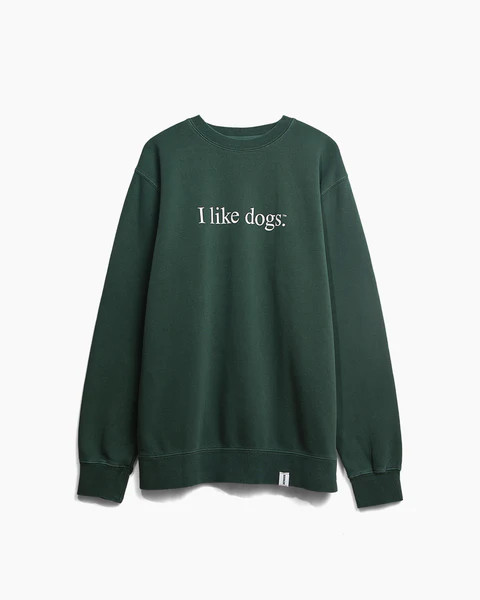 I like dogs. | Core Crewneck | Faded Green | Unisex | Diogie