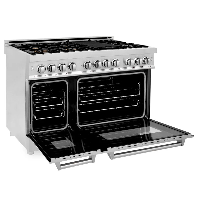 ZLINE 48" 6.0 cu. ft. Dual Fuel Range with Gas Stove and Electric Oven | Wayfair North America